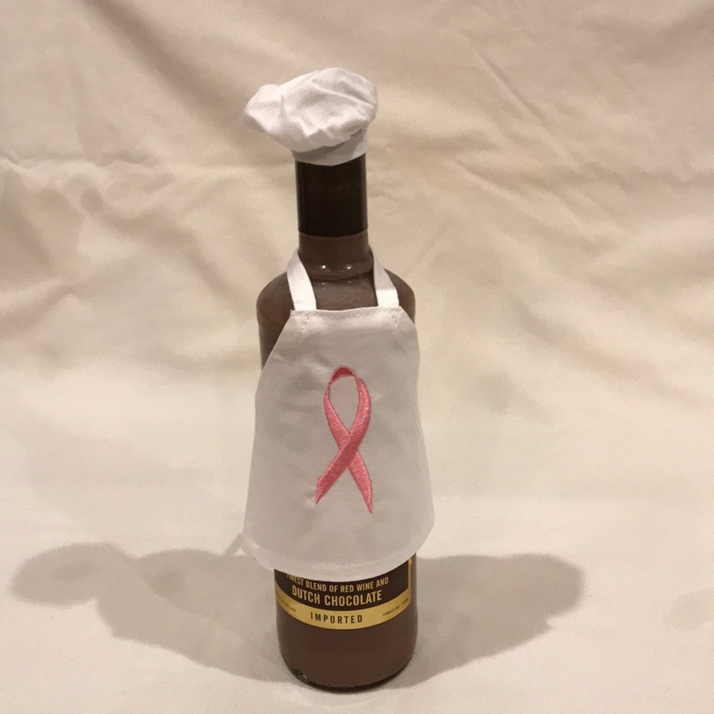 Wine bottle apron and hat